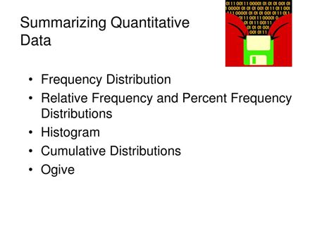 Summarizing quantitative data .